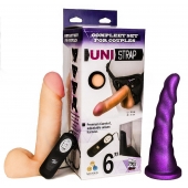 Вибрострапон с двумя насадками UniStrap - 18 и 18 см. - LOVETOY (А-Полимер) - купить с доставкой в Саранске