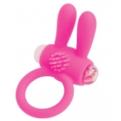 Розовое эрекционное виброкольцо A-toys с ушками - A-toys - в Саранске купить с доставкой