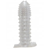 Гелевая прозрачная насадка c шипами - 12 см. - Toyfa Basic - в Саранске купить с доставкой