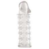 Гелевая прозрачная насадка с шипами - 12 см. - Toyfa Basic - в Саранске купить с доставкой