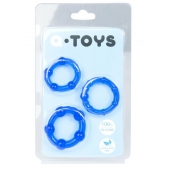 Набор из 3 синих эрекционных колец A-toys - A-toys - в Саранске купить с доставкой