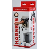 Насадка-фаллоимитатор на кожаных трусиках Harness Ultra Realistic 7  - 18 см. - LOVETOY (А-Полимер) - купить с доставкой в Саранске