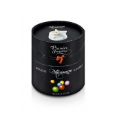 Массажная свеча с ароматом бубль-гума Bougie de Massage Gourmande Bubble Gum - 80 мл. - Plaisir Secret - купить с доставкой в Саранске