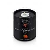 Массажная свеча с ароматом клубники Bougie de Massage Gourmande Fraise - 80 мл. - Plaisir Secret - купить с доставкой в Саранске