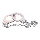 Наручники из металла с длинной цепочкой CHROME HANDCUFFS METAL HANDCUFFS W. KEY - NMC - купить с доставкой в Саранске