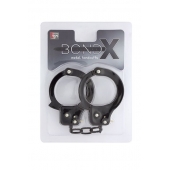 Чёрные наручники из листового металла BONDX METAL CUFFS BLACK - Dream Toys - купить с доставкой в Саранске