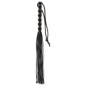 Чёрная мини-плеть из резины Rubber Mini Whip - 22 см. - Blush Novelties - купить с доставкой в Саранске