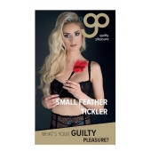Пластиковая метелочка с красными пёрышками Small Feather Tickler - 32 см. - Blush Novelties - купить с доставкой в Саранске
