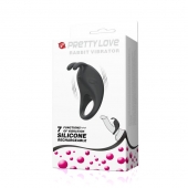 Чёрное эрекционное кольцо с вибрацией Rabbit Vibrator - Baile - в Саранске купить с доставкой