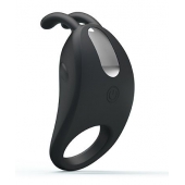 Чёрное эрекционное кольцо с вибрацией Rabbit Vibrator - Baile - в Саранске купить с доставкой
