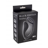 Чёрное эрекционное кольцо с анальной пробкой Button Anal Plug - Lola Games - в Саранске купить с доставкой