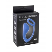 Синее эрекционное кольцо с анальной пробкой Button Anal Plug - Lola Games - в Саранске купить с доставкой