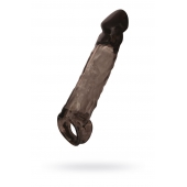 Чёрная насадка на пенис Tс подхватом - 19,5 см. - ToyFa - в Саранске купить с доставкой