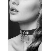 Узенький ошейник из полиуретана с кольцом - Bijoux Pour Toi - купить с доставкой в Саранске