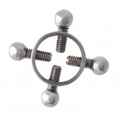 Серебристые зажимы для сосков на винтах - ToyFa - купить с доставкой в Саранске