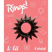 Чёрное эрекционное кольцо Rings Cristal - Lola Games - в Саранске купить с доставкой
