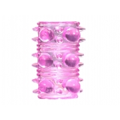 Розовая насадка на пенис Rings Armour - Lola Games - в Саранске купить с доставкой