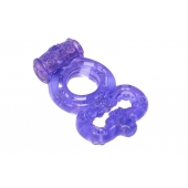 Фиолетовое эрекционное кольцо Rings Treadle с подхватом - Lola Games - в Саранске купить с доставкой