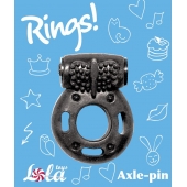 Черное эрекционное кольцо с вибрацией Rings Axle-pin - Lola Games - в Саранске купить с доставкой