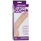 Насадка-реалистик для трусиков Vac-U-Lock 5  Realistic - 12,7 см. - Doc Johnson - купить с доставкой в Саранске