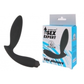 Чёрный вибростимулятор простаты Sex Expert Vibe Pleasure - Sex Expert - в Саранске купить с доставкой