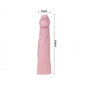 Телесная насадка с вибрацией Sex Expert - 18 см. - Sex Expert - в Саранске купить с доставкой