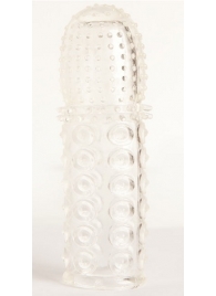 Прозрачная закрытая гелевая насадка - 13,5 см. - Toyfa Basic - в Саранске купить с доставкой