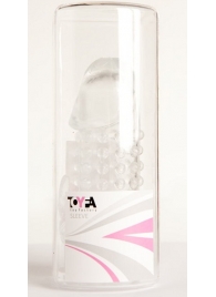 Гелевая прозрачная насадка с 2 отростками - 13 см. - Toyfa Basic - в Саранске купить с доставкой