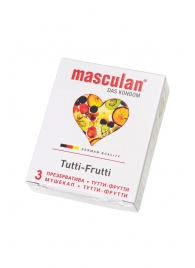 Жёлтые презервативы Masculan Ultra Tutti-Frutti с фруктовым ароматом - 3 шт. - Masculan - купить с доставкой в Саранске