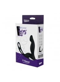 Черный вибромассажер простаты P-PLEASER W ERECTION ENHANCE - Dream Toys - в Саранске купить с доставкой