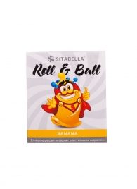 Стимулирующий презерватив-насадка Roll   Ball Banana - Sitabella - купить с доставкой в Саранске