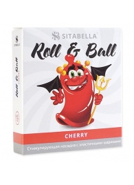 Стимулирующий презерватив-насадка Roll   Ball Cherry - Sitabella - купить с доставкой в Саранске