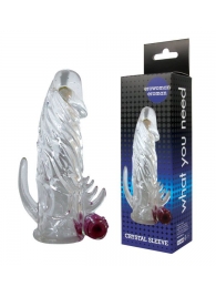 Закрытая прозрачная вибронасадка на пенис Crystal Sleeve Vibe - Erowoman-Eroman - в Саранске купить с доставкой