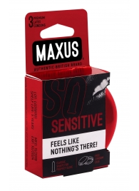 Ультратонкие презервативы в железном кейсе MAXUS Sensitive - 3 шт. - Maxus - купить с доставкой в Саранске