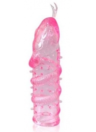 Закрытая рельефная насадка Crystal sleeve snakes в виде змеи с усиками - 14 см. - Erowoman-Eroman - в Саранске купить с доставкой