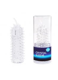Закрытая рельефная насадка Crystal sleeve с усиками - 12 см. - Erowoman-Eroman - в Саранске купить с доставкой