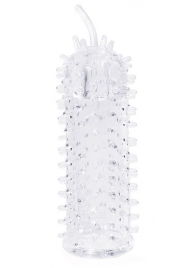 Закрытая рельефная насадка Crystal sleeve с усиками - 12 см. - Erowoman-Eroman - в Саранске купить с доставкой