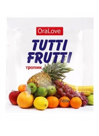 Пробник гель-смазки Tutti-frutti со вкусом тропических фруктов - 4 гр. - Биоритм - купить с доставкой в Саранске