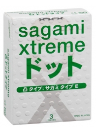 Презервативы Sagami Xtreme SUPER DOTS с точками - 3 шт. - Sagami - купить с доставкой в Саранске