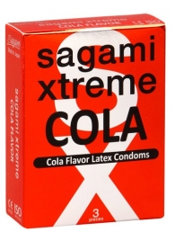 Ароматизированные презервативы Sagami Xtreme COLA - 3 шт. - Sagami - купить с доставкой в Саранске