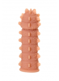 Телесная реалистичная насадка KOKOS Extreme Sleeve 04 с дополнительной стимуляцией - 12,7 см. - KOKOS - в Саранске купить с доставкой