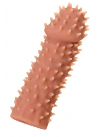 Телесная реалистичная насадка KOKOS Extreme Sleeve 07 с дополнительной стимуляцией - 12,7 см. - KOKOS - в Саранске купить с доставкой