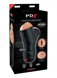 Мастурбатор в колбе с двумя тоннелями Double Penetration Vibrating Stroker - Pipedream - в Саранске купить с доставкой