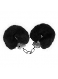 Черные меховые наручники Love с ключиками - Baile - купить с доставкой в Саранске