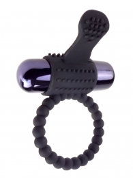 Черное эрекционное виброкольцо Vibrating Silicone Super Ring - Pipedream - в Саранске купить с доставкой