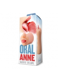 Телесный мастурбатор-ротик с язычком Oral Anne - Blush Novelties - в Саранске купить с доставкой