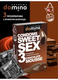 Презервативы для орального секса DOMINO Sweet Sex с ароматом шоколадного мусса - 3 шт. - Domino - купить с доставкой в Саранске