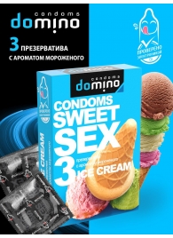 Презервативы для орального секса DOMINO Sweet Sex с ароматом мороженого - 3 шт. - Domino - купить с доставкой в Саранске
