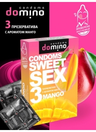 Презервативы для орального секса DOMINO Sweet Sex с ароматом манго - 3 шт. - Domino - купить с доставкой в Саранске