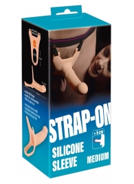 Силиконовый полый страпон на ремнях Silicone Strap-on - 16 см. - Orion - купить с доставкой в Саранске